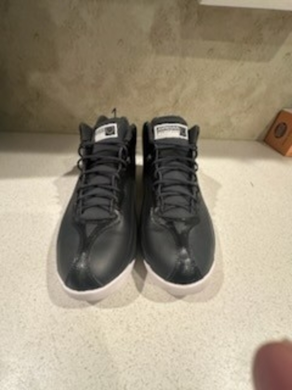 Jordan Men's Black Sneakers with White Outsole